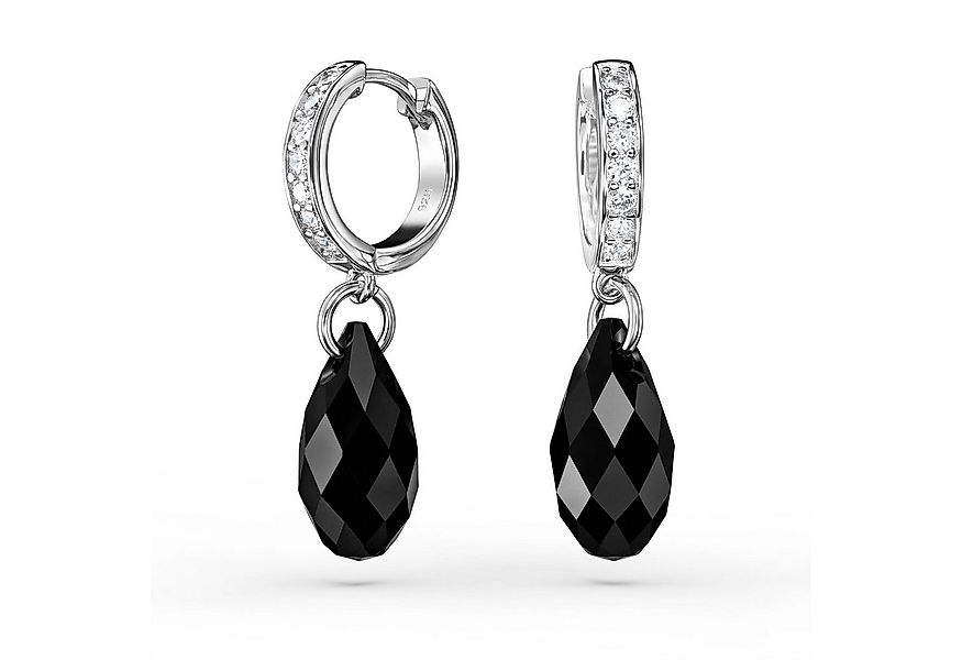 Schöner-SD Paar Ohrhänger Creolen Tropfen-Kristall 17mm Hängeohrringe Damen günstig online kaufen