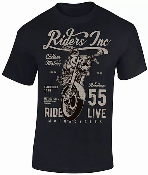 Baddery Print-Shirt Biker Shirt: Riders Inc. - Motorrad T-Shirt, hochwertig günstig online kaufen