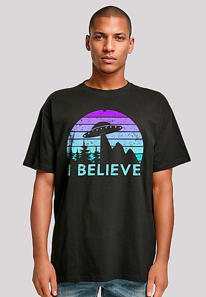 F4NT4STIC T-Shirt "I BELIEVE UFO Alien Raumschiff Retro" Premium Qualität günstig online kaufen