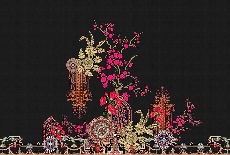 living walls Fototapete "Walls by Patel Oriental Garden" glatt Vlies, Wand günstig online kaufen