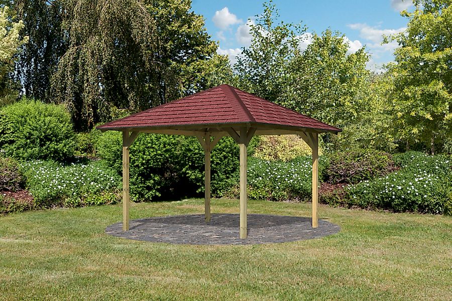 Karibu Pavillon "Cordoba 1", (Set), BxT: 357x357 cm, inkl. Dachschindeln un günstig online kaufen