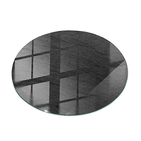 Tulup Tischplatte Natursteinstruktur Glas für Tischplatte 50x50 cm Schwarz günstig online kaufen