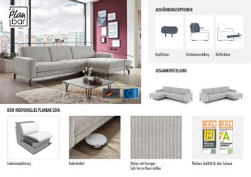 Die PlanBar Ecksofa MP-IN20110 L-Form mit günstig online kaufen