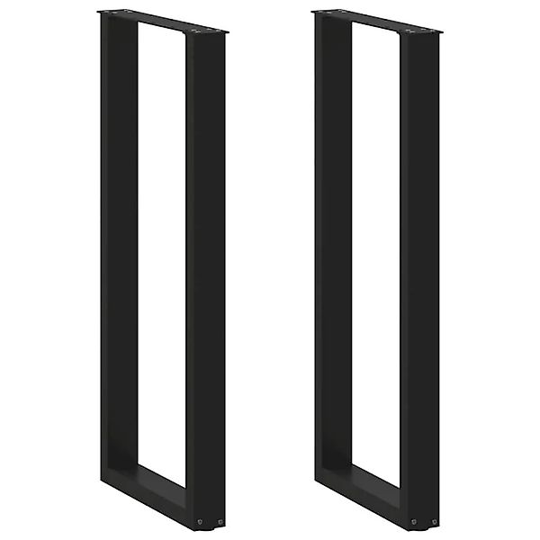 vidaXL Bartischbeine U-Form 2 Stk Schwarz 50x110-111 cm Stahl 4013244 günstig online kaufen