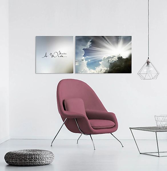 queence Leinwandbild »Wish«, Himmel-Himmelsbilder-Kunst-Modern-Spa-Spa Bild günstig online kaufen