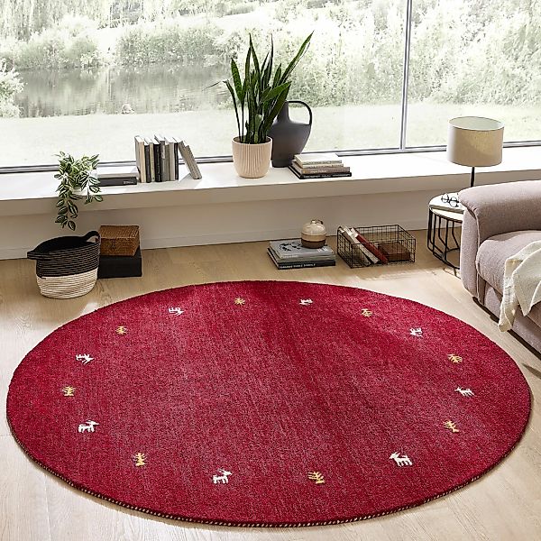 THEKO Wollteppich "Gabbeh Motiv, Handgefertigt, Teppich, Tiermotiv, reine W günstig online kaufen