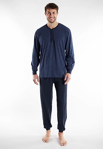 GÖTZBURG Schlafanzug "Kos", 2 mit Rundhalsausschnitt und Knopfleiste, lange günstig online kaufen
