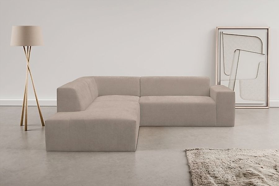 WERK2 Ecksofa »Zeus-M, tolles Sofa mit schönen Details, L-Form«, Curvy Tren günstig online kaufen