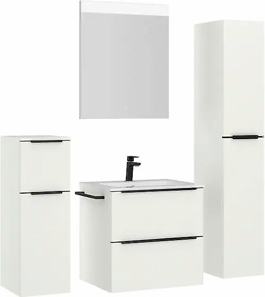 nobilia® Badmöbel-Set »Levere« vormontiert, mit Soft-Close, 4 Stk. tlg. günstig online kaufen