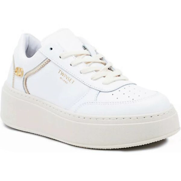 Twin Set  Sneaker SNEAKERS IN PELLE CON OVAL T Art. 241TCP060 günstig online kaufen