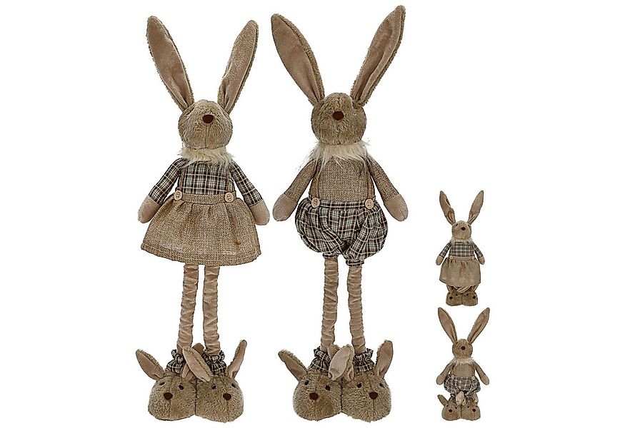 CEPEWA Dekofigur Osterhase Mann Frau Teleskopbeine max. H60cm Polyester Has günstig online kaufen