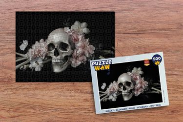 MuchoWow Puzzle Skelett - Blumen - günstig online kaufen