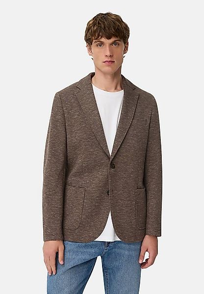 camel active Jerseysakko im Baumwoll-Mix Langarm Reverskragen Jerseysakko günstig online kaufen