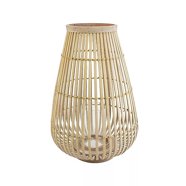 Collection - Bambus Windlicht H 45cm - natur/H x Ø 45,5x31cm/mit Glaseinsat günstig online kaufen
