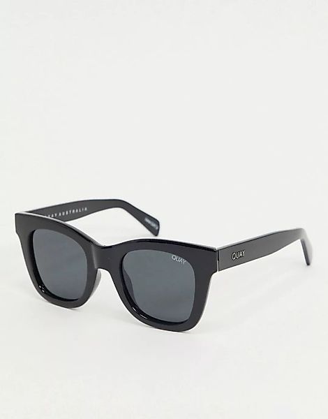 Quay Australia – After Hours – Schwarze Oversize-Sonnenbrille mit eckigen G günstig online kaufen