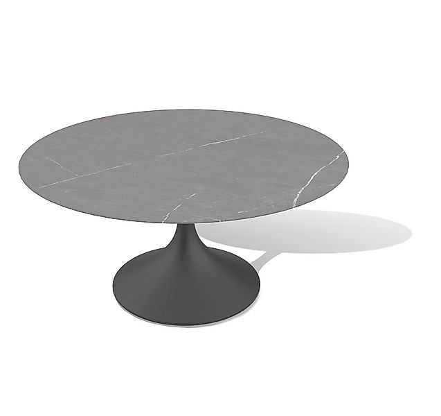 Verona runder Balkontisch 158 cm - Kohle, grauer Stein günstig online kaufen