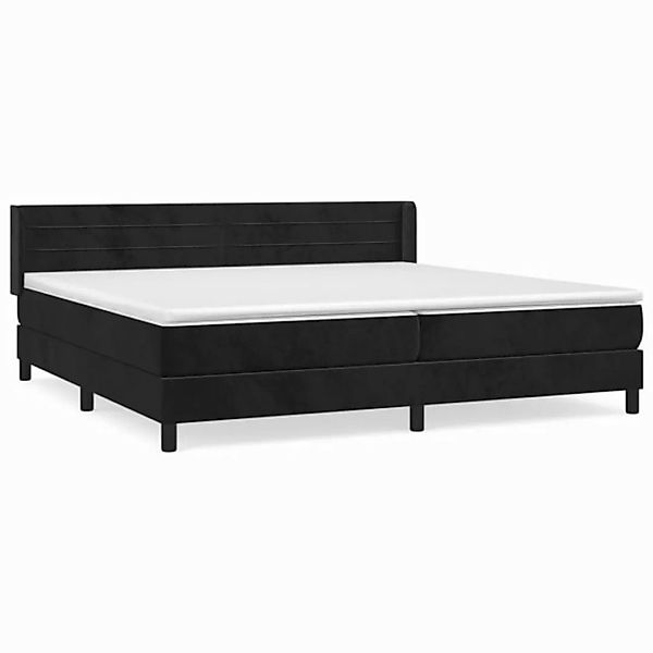 vidaXL Boxspringbett Boxspringbett mit Matratze Schwarz 200x200 cm Samt Bet günstig online kaufen