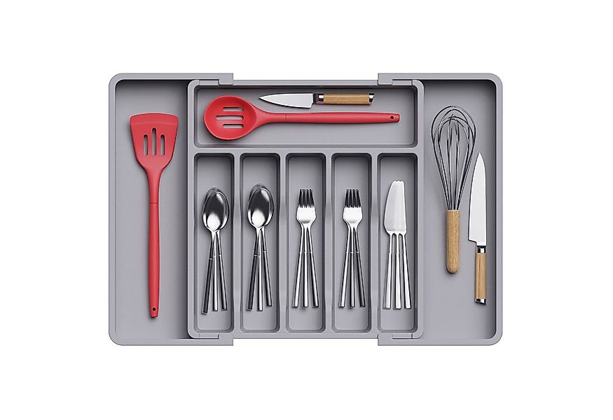 Lifewit Besteckeinsatz Besteckkasten für Schubladen, Verstellbarer Besteckh günstig online kaufen