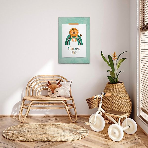 A.S. Création Leinwandbild "Dream Big 2 - Wandbild Grün Weiß Orange Keilrah günstig online kaufen