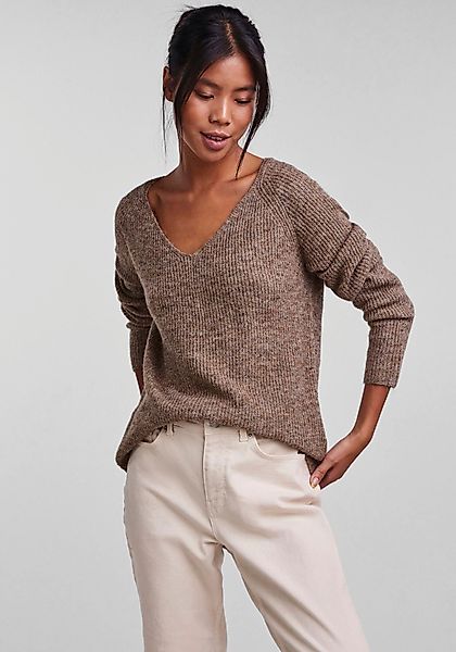 pieces V-Ausschnitt-Pullover PCELLEN LS V-NECK KNIT günstig online kaufen