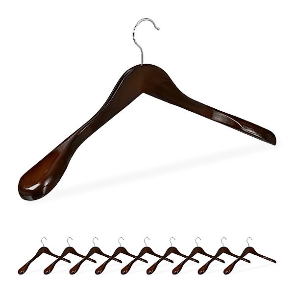 relaxdays Kleiderbügel Anzug Kleiderbügel 10er Set, günstig online kaufen
