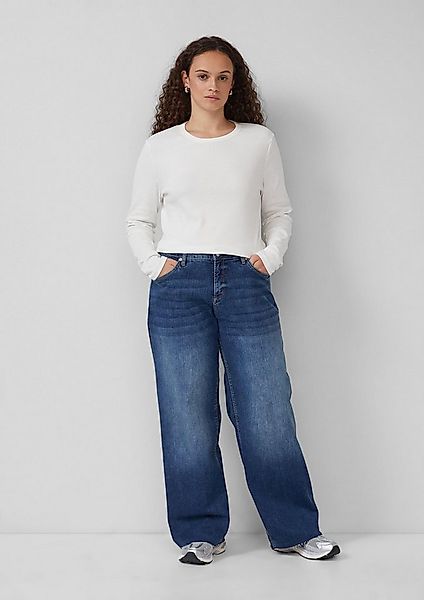 QS Weite Jeans Jeans-Hose Jeans / Slim Fit / Mid Rise / Wide Leg / Superstr günstig online kaufen