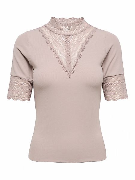 ONLY Spitzenshirt "ONLTILDE HIGHNECK S/S TOP JRS NOOS" günstig online kaufen