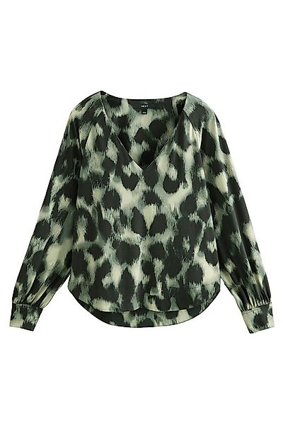 Next Langarmbluse Langärmelige Jerseybluse mit V-Ausschnitt (1-tlg) günstig online kaufen