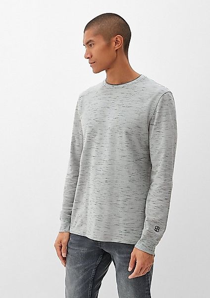 s.Oliver Langarmshirt T-Shirt Pullover in Piqué-Struktur günstig online kaufen