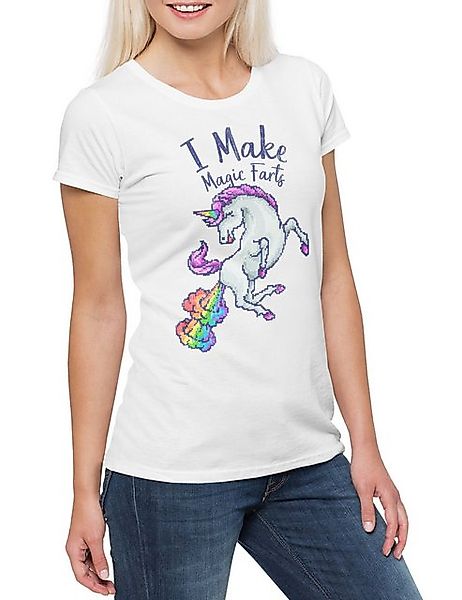 Urban Backwoods Print-Shirt I Make Magic Farts Damen T-Shirt Geek Nerd Furz günstig online kaufen