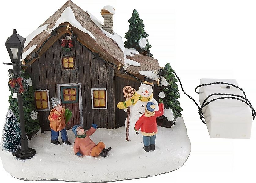 VBS LED-Dekofigur Haus im Schnee, inkl. LED Beleuchtung günstig online kaufen