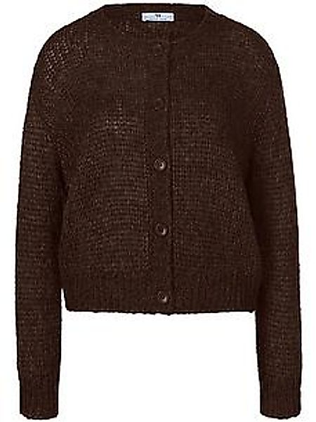 Strickjacke überschnittener Schulter Peter Hahn braun günstig online kaufen