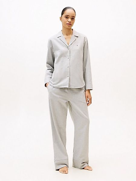 Tommy Hilfiger Underwear Pyjama (2 tlg) mit Fischgrät-Streifen, aus Flanell günstig online kaufen