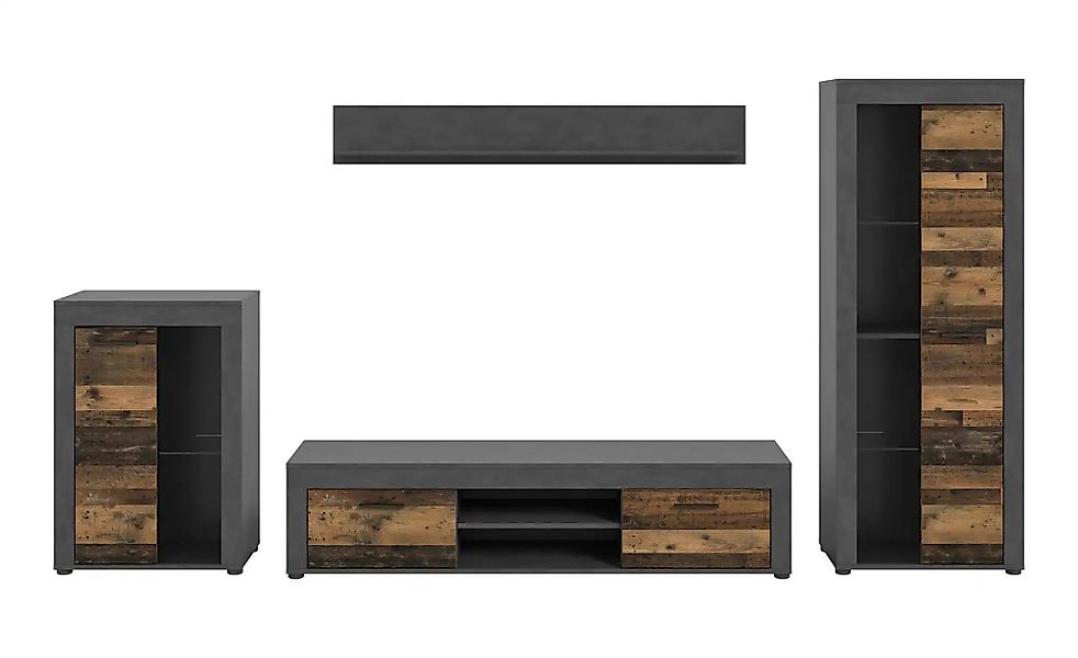 Wohnwand  Bardenas ¦ schwarz ¦ Maße (cm): B: 310 H: 169 T: 35.0 Kommoden & günstig online kaufen