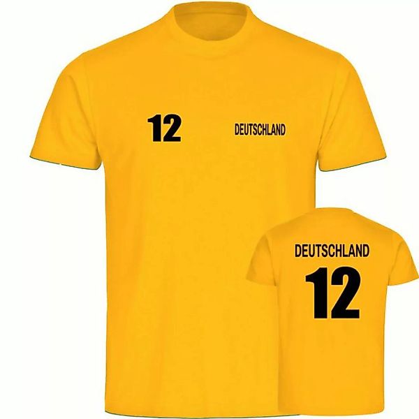 multifanshop T-Shirt Herren Deutschland - Trikot 12 - Männer günstig online kaufen