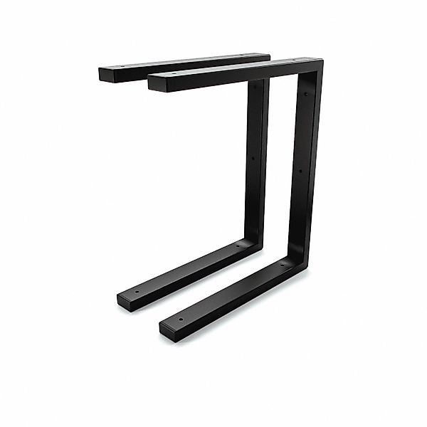 HEVVA Waschtischhalterung LAHN 35 cm Tief 2er Set Schwarz günstig online kaufen