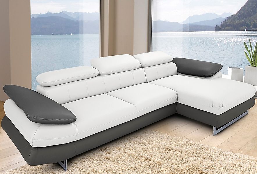 INOSIGN Ecksofa "Solution L-Form", mit Arm- & Kopfteilverstellung, wahlweis günstig online kaufen