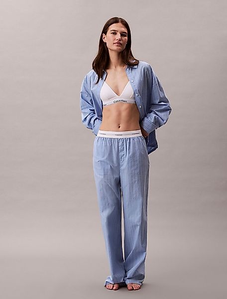 Calvin Klein Underwear Homewearhose LOGO WB POPLIN PANT mit elastischem Log günstig online kaufen