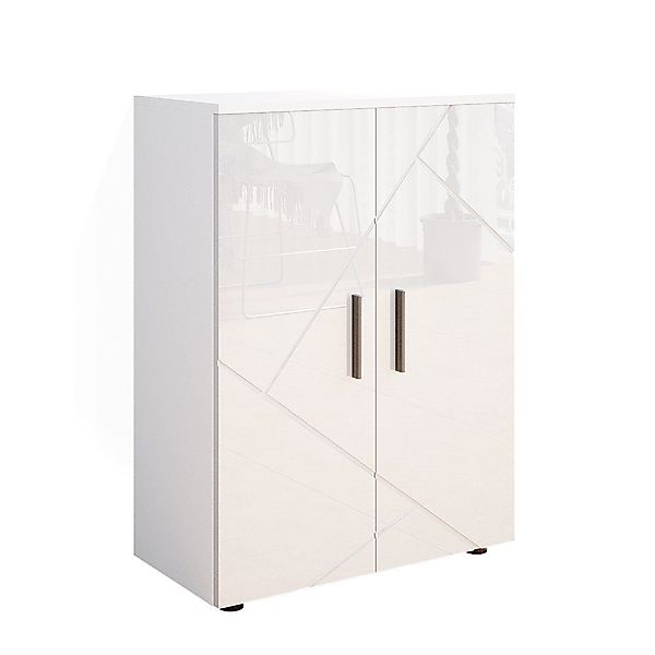 Vicco Midischrank Irma, Weiß Hochglanz/Weiß, 60 günstig online kaufen