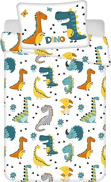Jerry Fabrics Babybettwäsche Dino World Baby Bettwäsche-Set 100 x 135 cm, 1 günstig online kaufen
