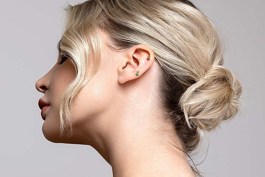 PIERCINGLINE Piercing-Set Titan Aufsatz mit Push günstig online kaufen