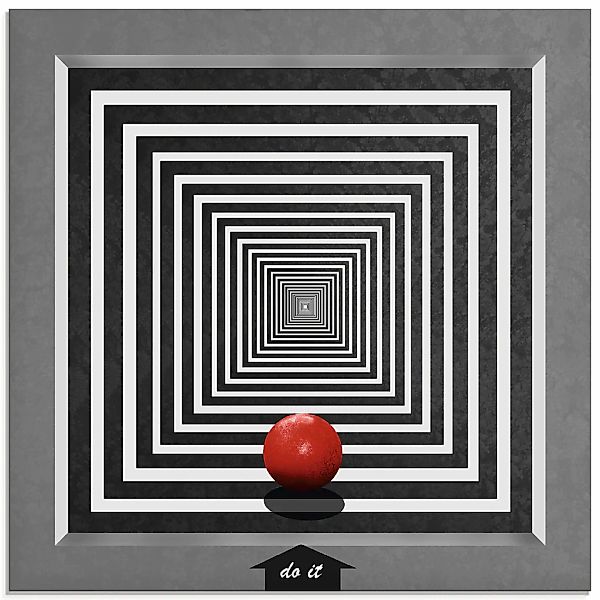 Artland Glasbild "Mach es" Muster 1 Stk. tlg. in verschiedenen Größen günstig online kaufen