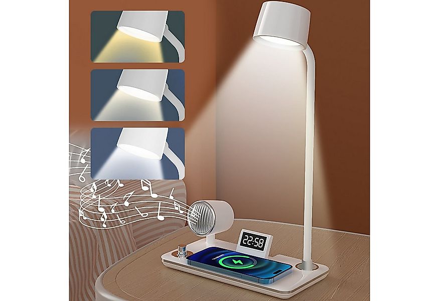 ibettertec LED Nachttischlampe LED Schreibtischlampe mit kabellosem Ladeger günstig online kaufen