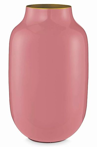 PIP STUDIO Vasen Vase Metall Oval Old Pink 30 cm (pink) günstig online kaufen