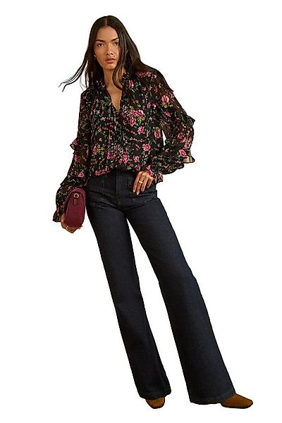 Love & Roses Rüschenbluse Love & Roses Bluse mit Kerbkragen, Regular (1-tlg günstig online kaufen