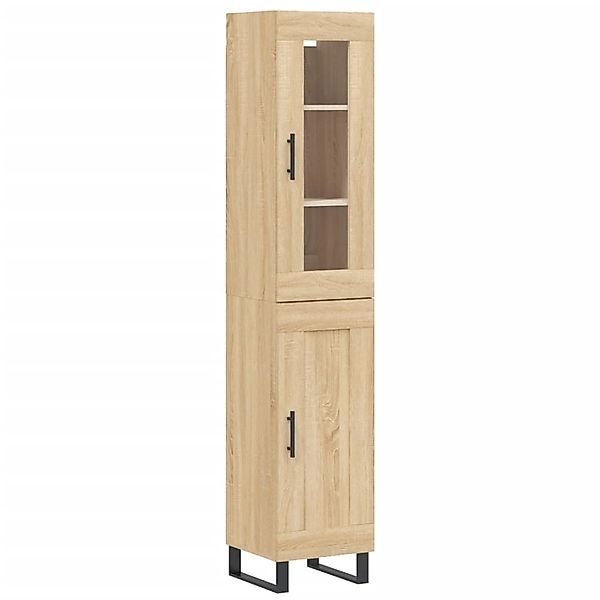 vidaXL Highboard Sonoma-Eiche 34,5x34x180 cm Holzwerkstoff 3199516 günstig online kaufen