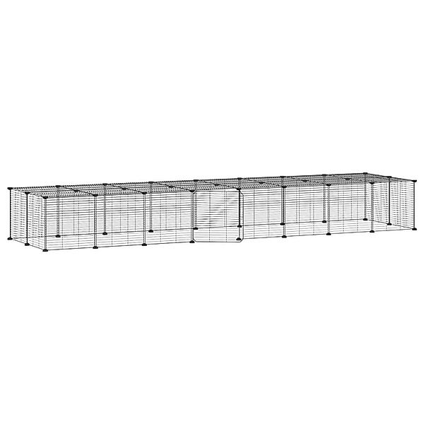 vidaXL 36-Tlg Haustierkäfig mit Tür Schwarz 35x35 cm Stahl Modell 3 günstig online kaufen