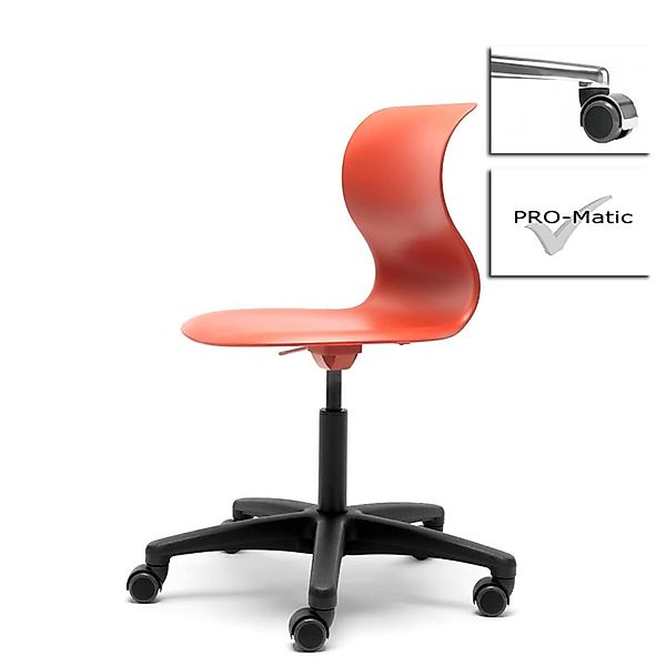 Kinderstuhl Pro 5 korallrot Polyamid Weich mit Chrom Abdeckung (für harte B günstig online kaufen