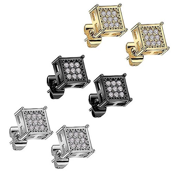 Taffstyle Paar Ohrstecker Ohrstecker Ohrringe Glitzer günstig online kaufen