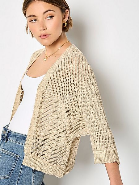 Apricot Cardigan Metallic-Fäden günstig online kaufen
